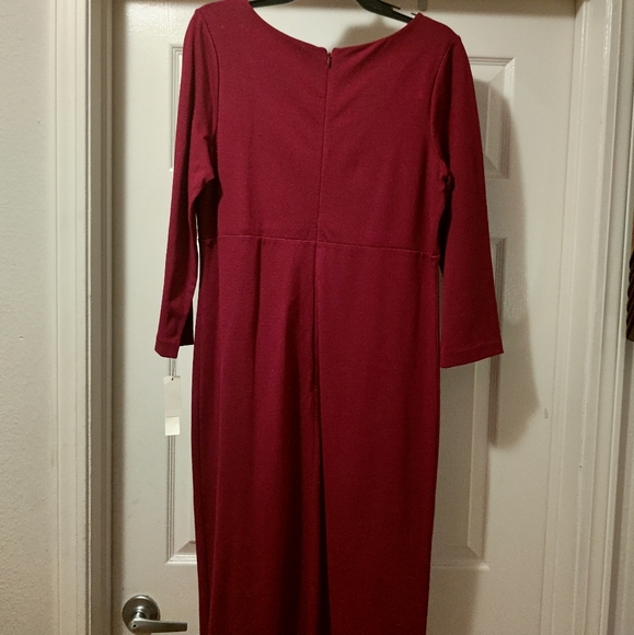 New Talbot Burgundy Dress, Size 12 - Picture 2 of 5